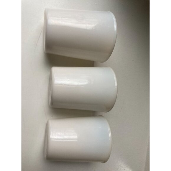 3 Vintage Hazel Atlas 3.5" Translucent White Milk Glass Juice Tumblers - Picture 10 of 10